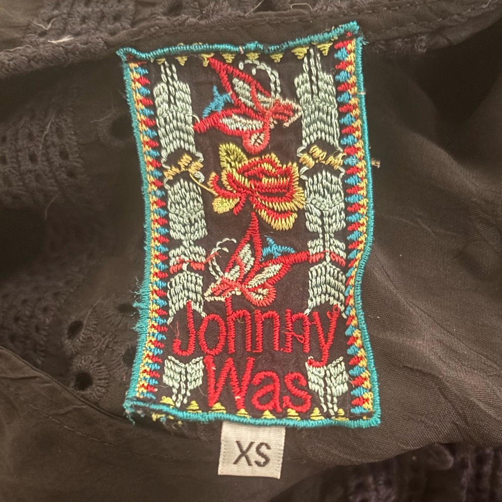 Johnny Was Black Lacey Blouse with Embroidery - Picture 9 of 10